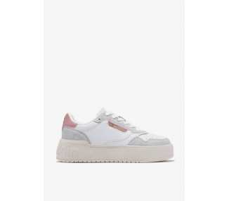 Sneaker da donna platform D.Franklin 321055 White/Pink