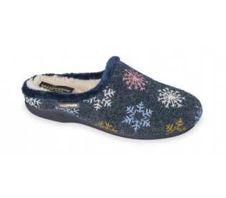 Pantofole calde da donna con fiori Valleverde 26127