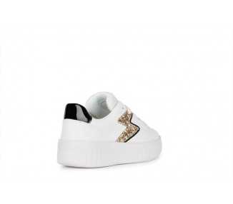 Sneakers da bambina Geox Mikiroshi J45DVA white/black