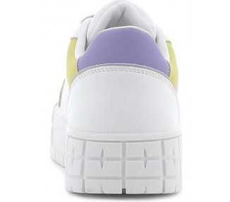 Sneakers da donna platform Gold&Gold GB370 bianca viola