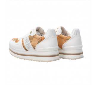 SNEAKER DA DONNA PLATFORM ALVIERO MARTINI J 1833 BIANCO GEO/BEIGE