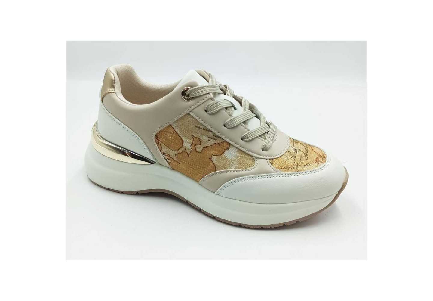 SNEAKER DA DONNA ALVIERO MARTINI J 1828 BIANCO GEO BEIGE NUDE