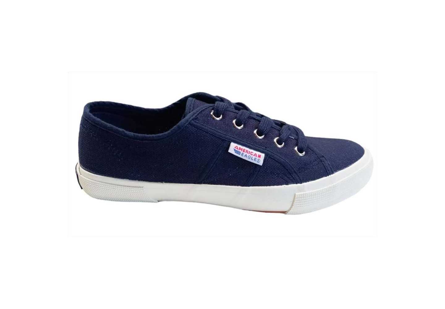 Sneaker bassa unisex in tela blu American Eagle 1591 blu