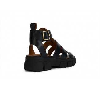 Sandali da donna platform Geox Lisbona D45PSB black