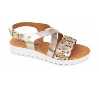 Sandalo da donna in pelle con glitter Valleverde 24109