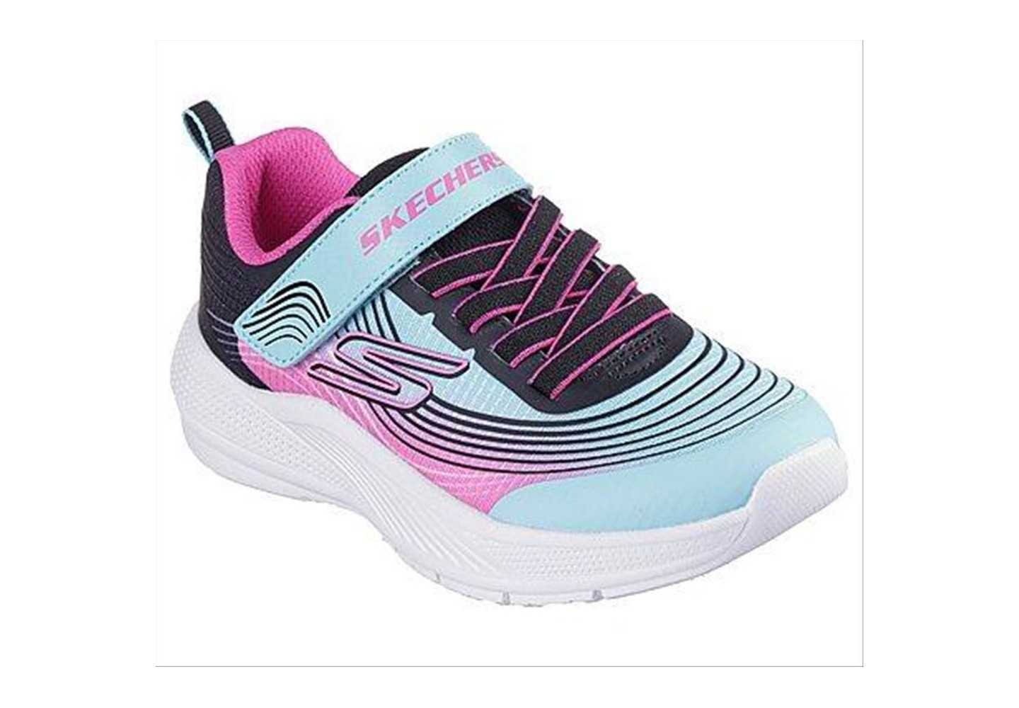 SCARPE SPORTIVE DA BAMBINA CON LACCI ELASTICI E STRAPPO Skechers 303575L LVNPMICROSPEC ADVANCE