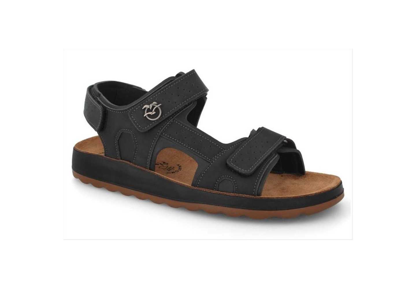 Sandalo da uomo anatomico nero Fly FLot 78169CC con strappo Sandalo da uomo anatomico nero Fly FLot 78169CC con strappo