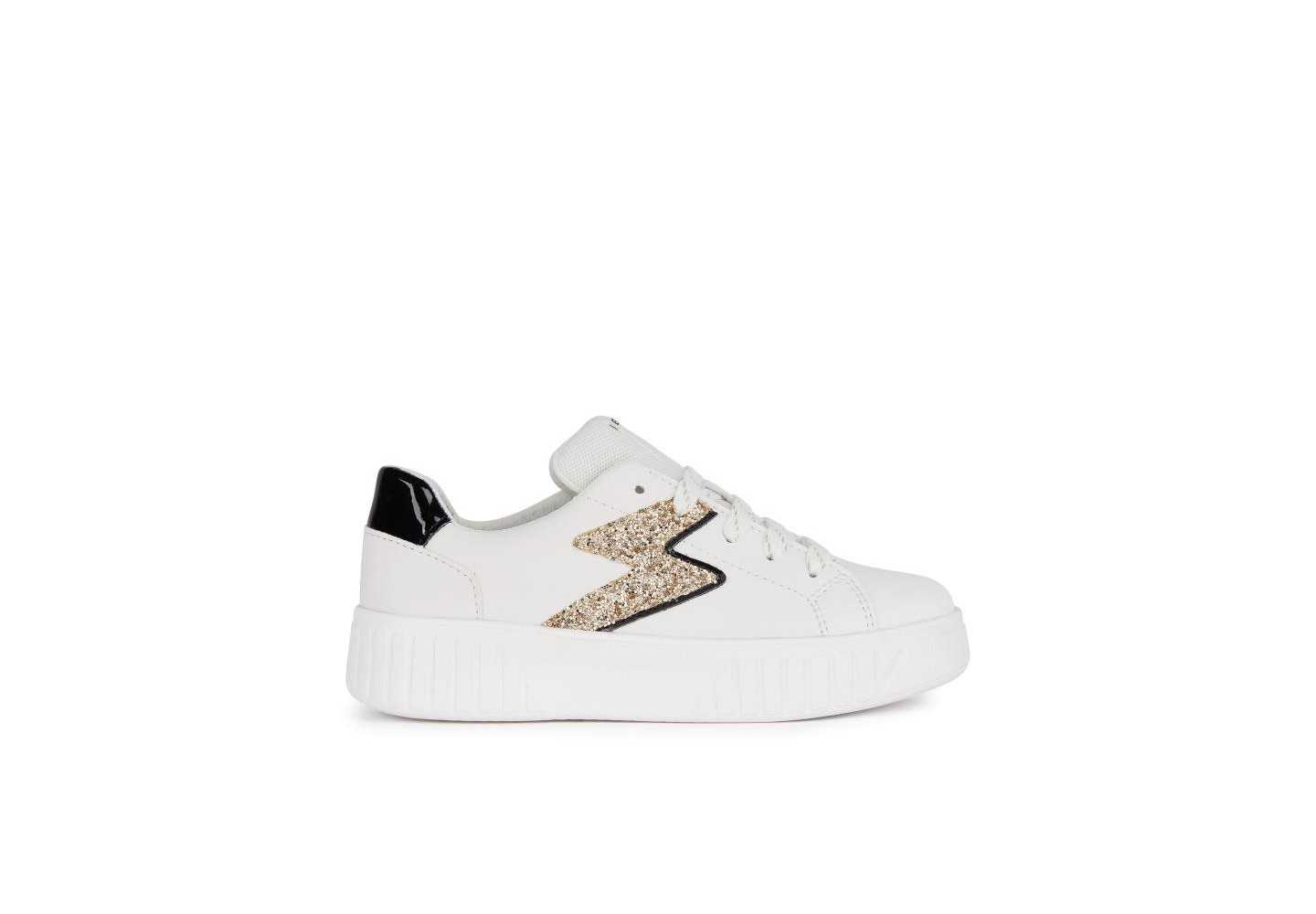 Sneakers da bambina Geox Mikiroshi J45DVA white/black