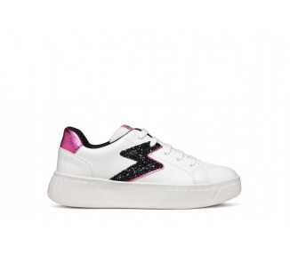 Sneakers da bambina Geox Mikiroshi J45DVA white/black