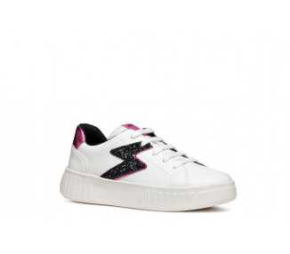 Sneakers da bambina Geox Mikiroshi J45DVA white/black