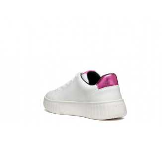 Sneakers da bambina Geox Mikiroshi J45DVA white/black