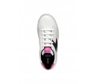 Sneakers da bambina Geox Mikiroshi J45DVA white/black