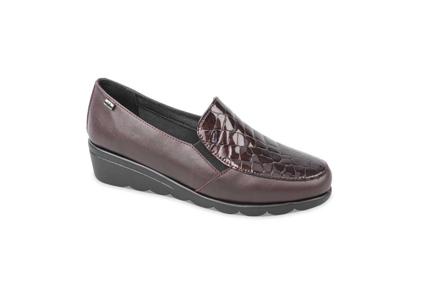 Mocassino da donna in pelle vernice Valleverde VS10301 coccodrillo