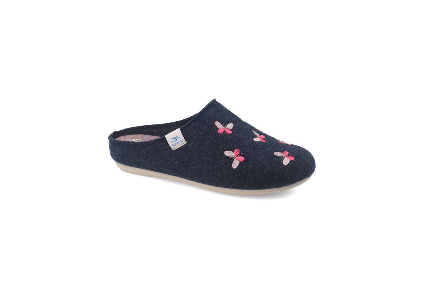 Pantofole da donna con farfalle Fly Flot 91W47FZ 