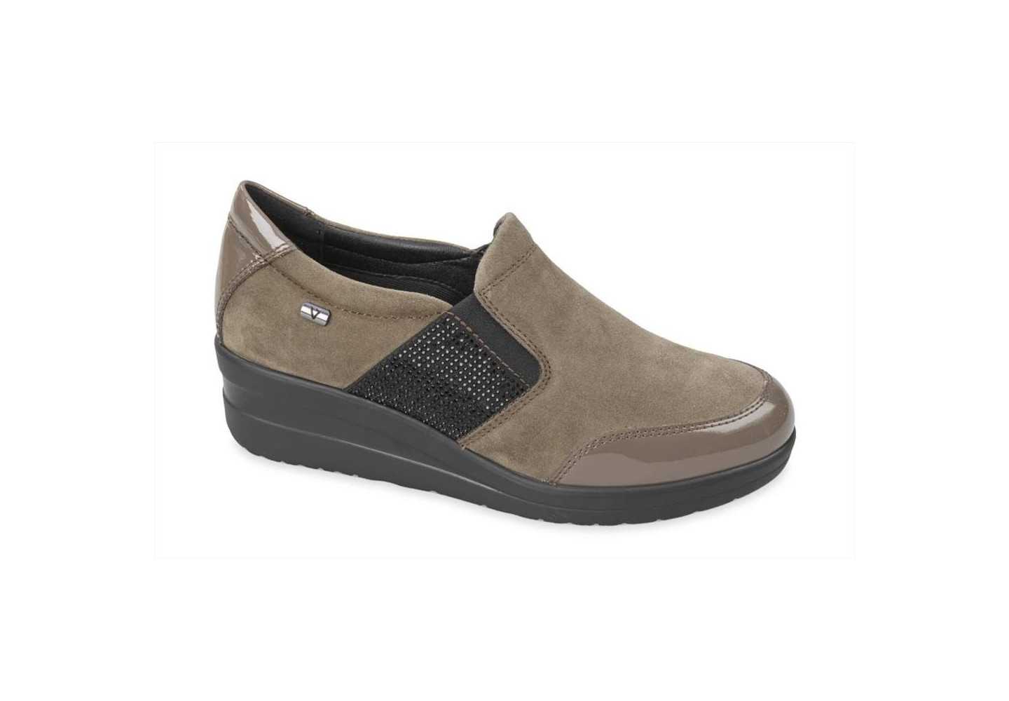 Scarpe slip-on da donna in camoscio Valleverde 36200 visone