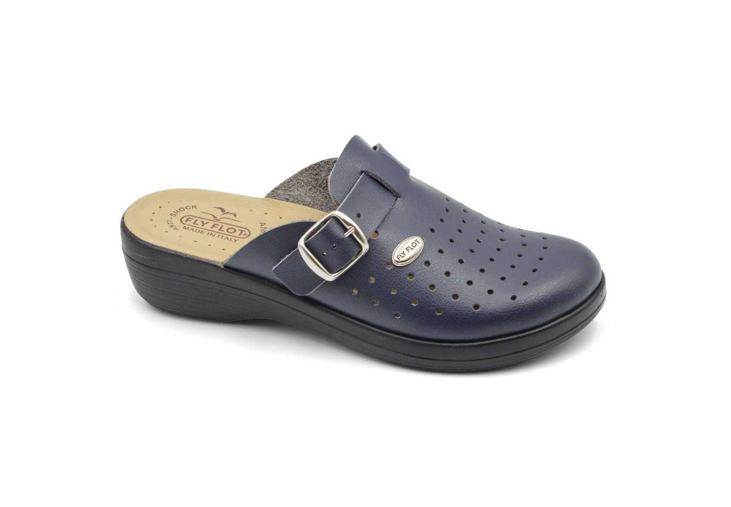 Pantofola sanitaria in evopell forata con cinturino Fly Flot T5B26EB