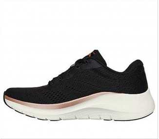 scarpe da ginnastica da donna memory foam ARCH FIT 2.0 Skechers 150067 BKRG nere