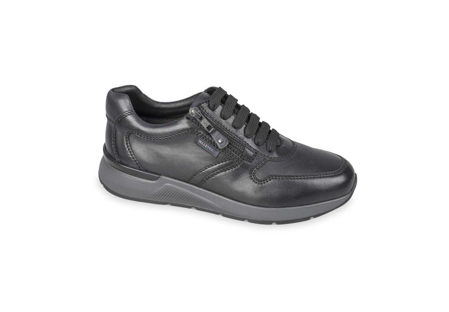 SCARPE DA UOMO IN PELLE CON ZIP E LACCI VALLEVERDE 36842A 