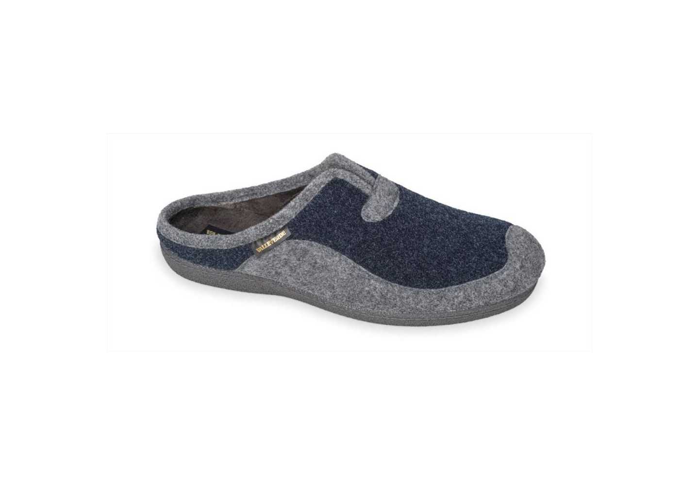 PANTOFOLA VALLEVERDE DA UOMO 26823 DENIM LANA COTTA PLANTARE ESTRAIBILE