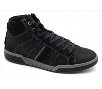 Sneaker alta in pelle Imatex Imac 802880 black/grey