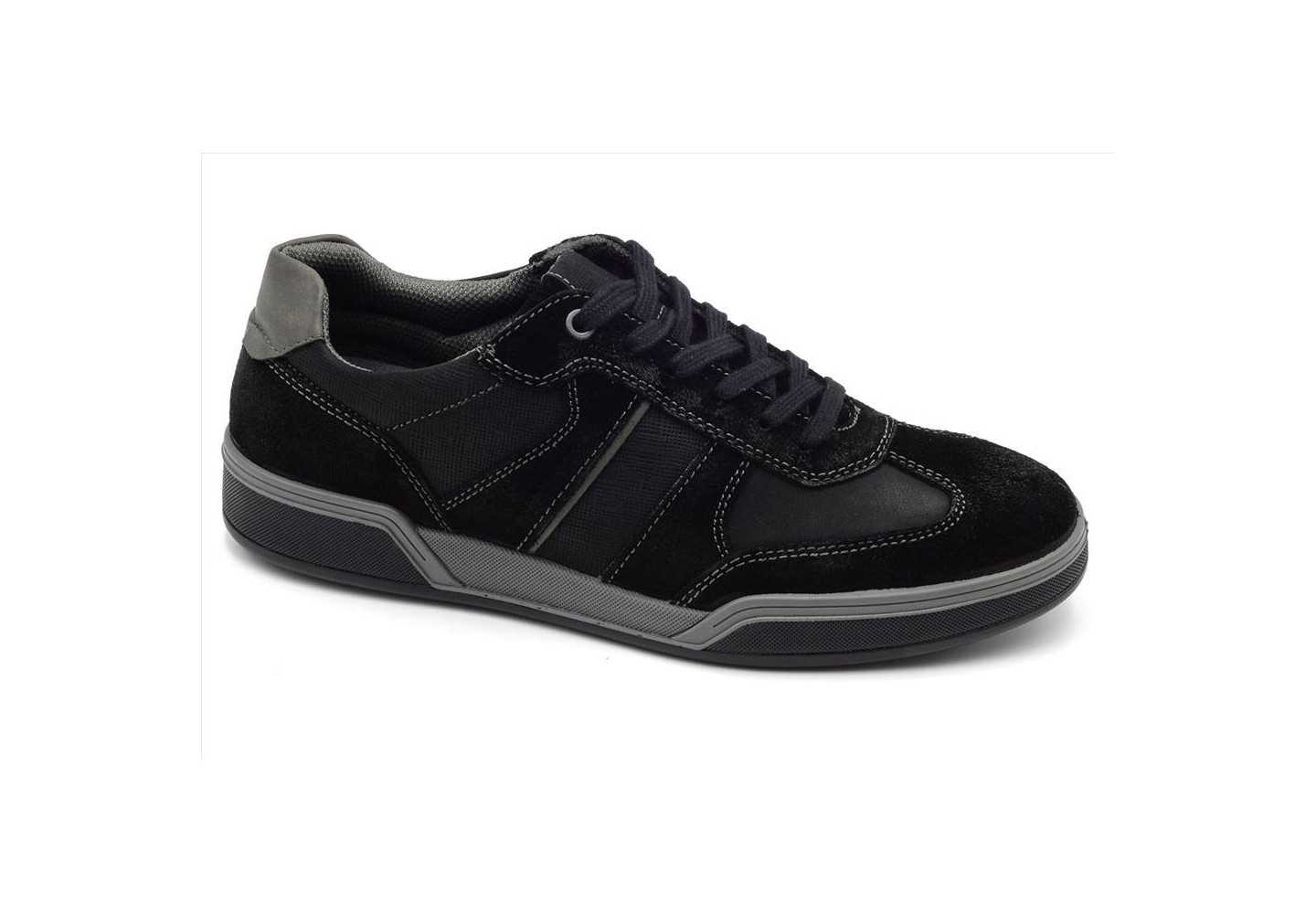 Sneaker da uomo in pelle Imac 802850 black/grey