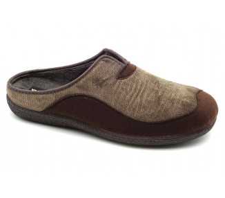 Pantofola da uomo antiscivolo in tessuto Valleverde 26821