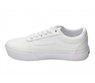 Sneakers in tela con lacci Vans Ward Platform VN0A3TLC0RG1 bianco