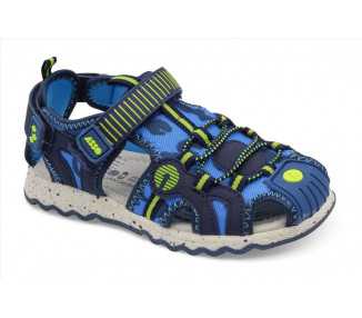 Sandalo in tessuto regolabile Asso AG12100 blu