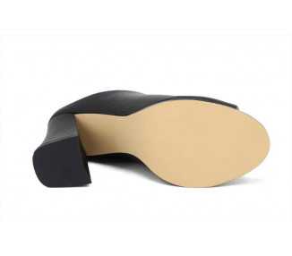 Sandalo sabot da donna con tacco Queen Helena ZM9022 nero