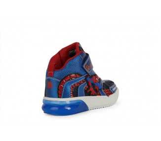Sneakers alte con luci Spiderman Geox J269YC Grayjay navy/royal