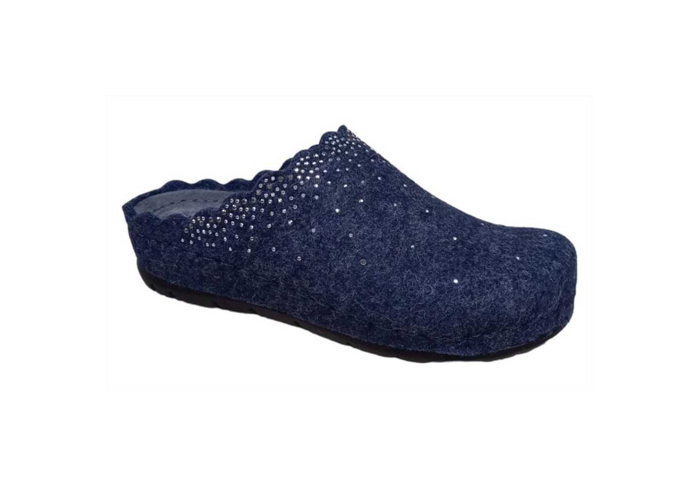 pantofola da donna in morbido panno Grunland CI2632 blu