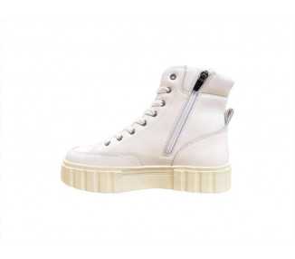 Sneakers alte da donna platform in pelle Fila Sandblast High FFT0052.10004 white con logo