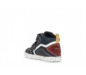 Sneakers da bambino alte regolabili Geox B04A7C navy/bordeaux