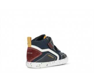 Sneakers da bambino alte regolabili Geox B04A7C navy/bordeaux