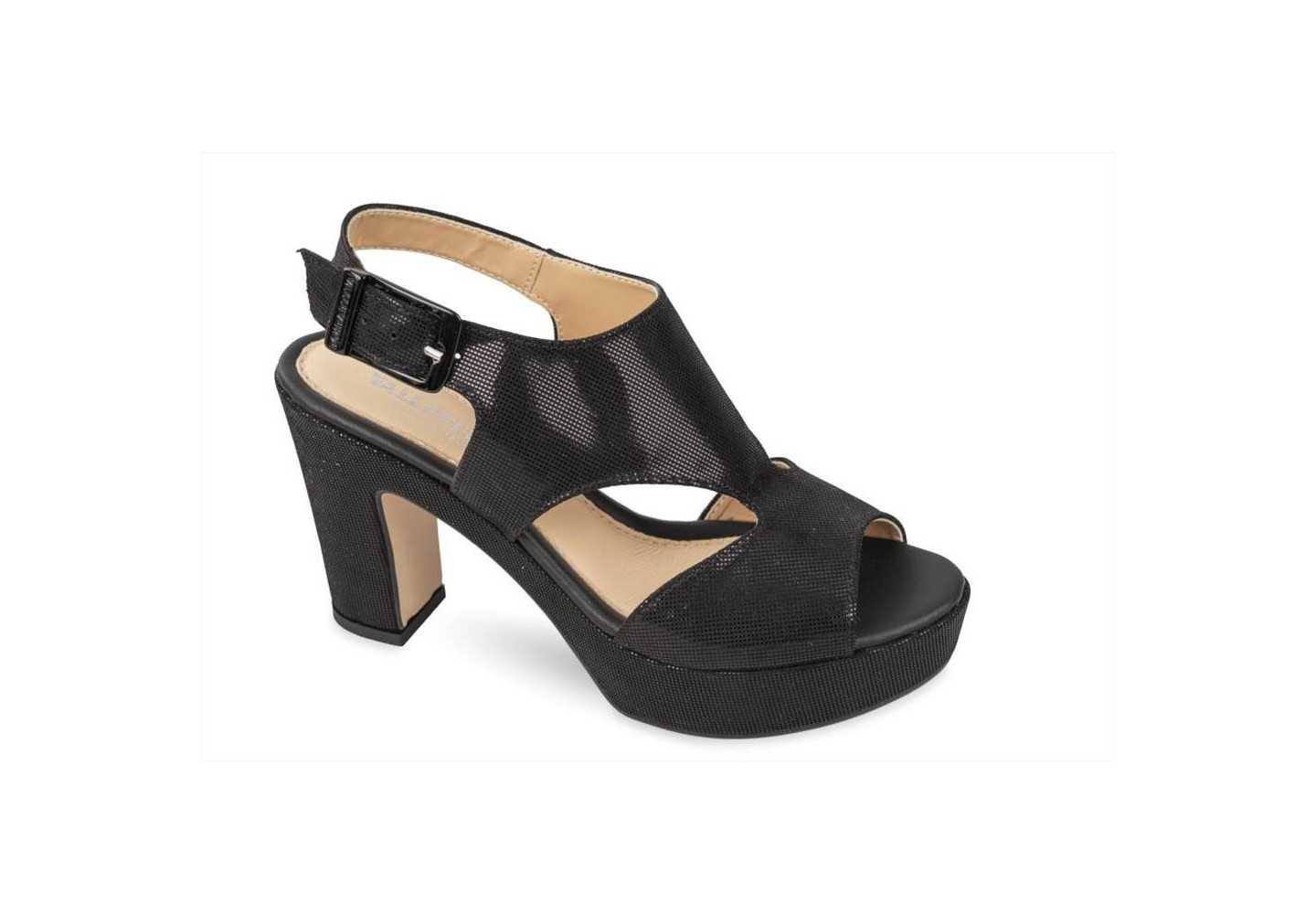 Sandalo elegante da donna con tacco Valleverde 32523 nero
